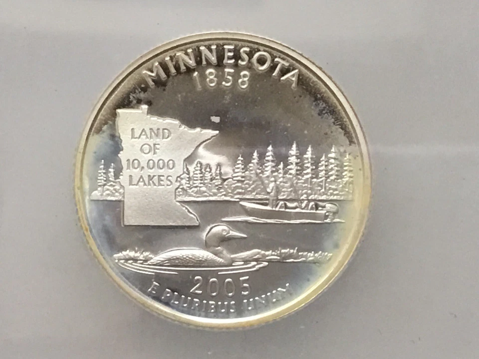 TONED 2005-S ICG Gem Proof PR70DCAM Silver 5 Coin Quarter Set - Image 3 of 4