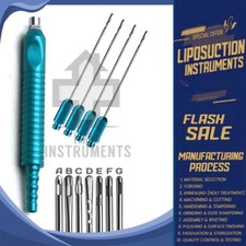 Luer Lock Cannulas Set (4IN1) – with Handle Enhanced Precision Fat Extraction