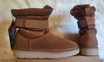 UGG Classic Short Pull-on Weather Chestnut Suede Sheepskin  display picture 1