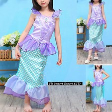 Ariel La Sirenetta Vestito Carnevale Dress up Costume Little Mermaid ARE012