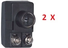 Lot of 2 Male F Type Push On Balun TV UHF VHF FM twin lead Matching Transformer