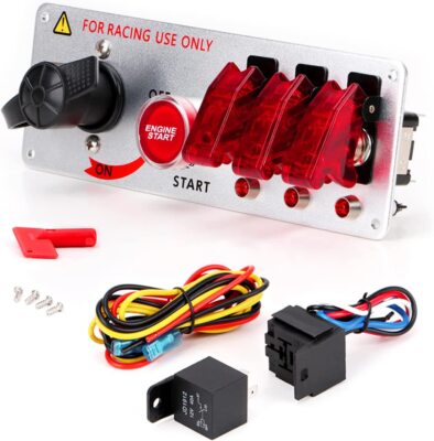 5 in 1 12V Ignition Switch Panel for Racing Car with Engine Start Push Button