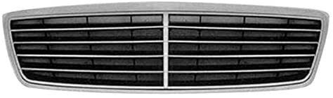 New Grille For 2001-05 Mercedes Benz C240 Chrome Shell With Painted Black Insert - Picture 1 of 1