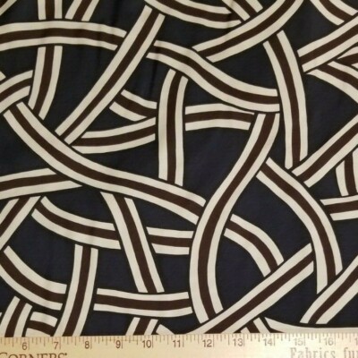 Modern Ribbon-Print on Silk Twill from Max Mara - Digital Print from Italy