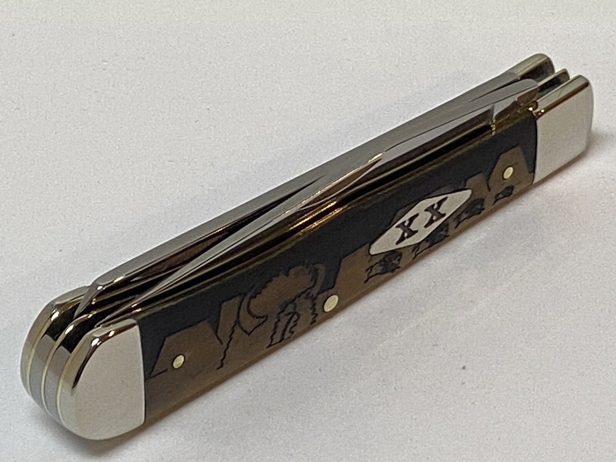 CASE XX DAVID YELLOWHORSE NATIVE REFLECT ANTIQUE TRAPPER 6254