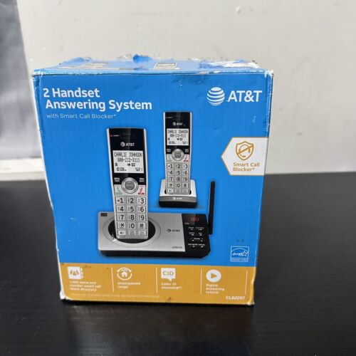 AT&T CL82207 DECT 6.0 2-Handset Cordless Phone for Home with Answering (D3)  - Picture 1 of 4