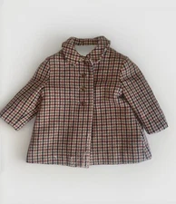 Kute Kiddie Classics Tan Wool Coat 18- 24m  Design Button up 50s Vintage Union