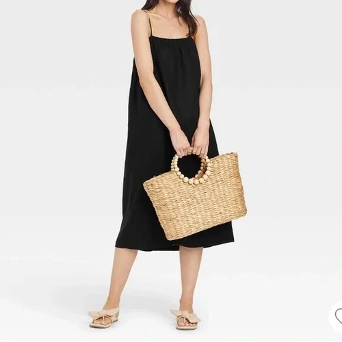 A New Day Women Size Med Easy Linen Tank Dress