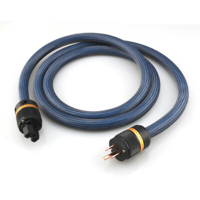 Silver Plated EMC Shielded Wire with Pure Copper US Plug HIFI Mains Power Cable