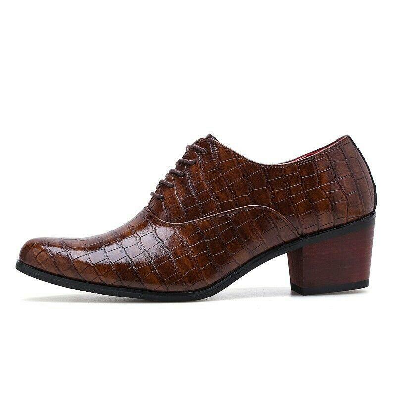SAOLA Scarpe uomo ecopelle stringate a punta tacco medio cubano casual eleganti festa