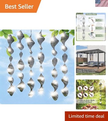 Bird Deterrents for Outside Patio, Bird Scare Devices Set Highly Reflective 3...