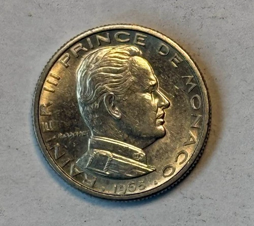 1965 Monaco 1/2 Franc — photo from the most recent tracked eBay sale