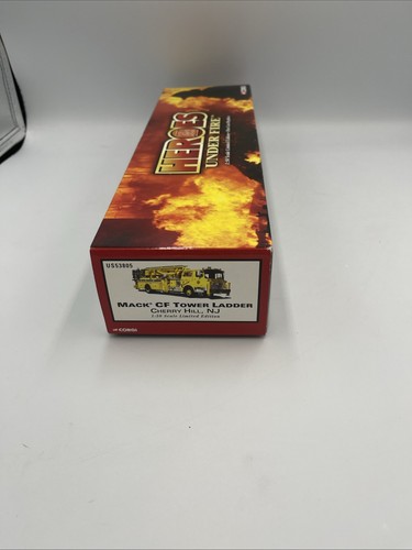 2003 Corgi 1/50 scale Heroes Under Fire Mack CF Tower Ladder Cherry Hill NJ - Picture 2 of 4
