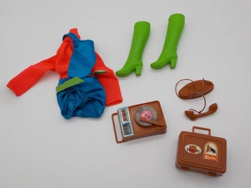 VINTAGE BARBIE #1195 TALKING BUSY BARBIE ORIGINAL OUTFIT w/ ACCESSORIES