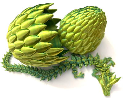 #ad Dragon amp; Egg 3D Printed 12quot; dragon amp; egg for ADHD AUTISM GREEN $18.99