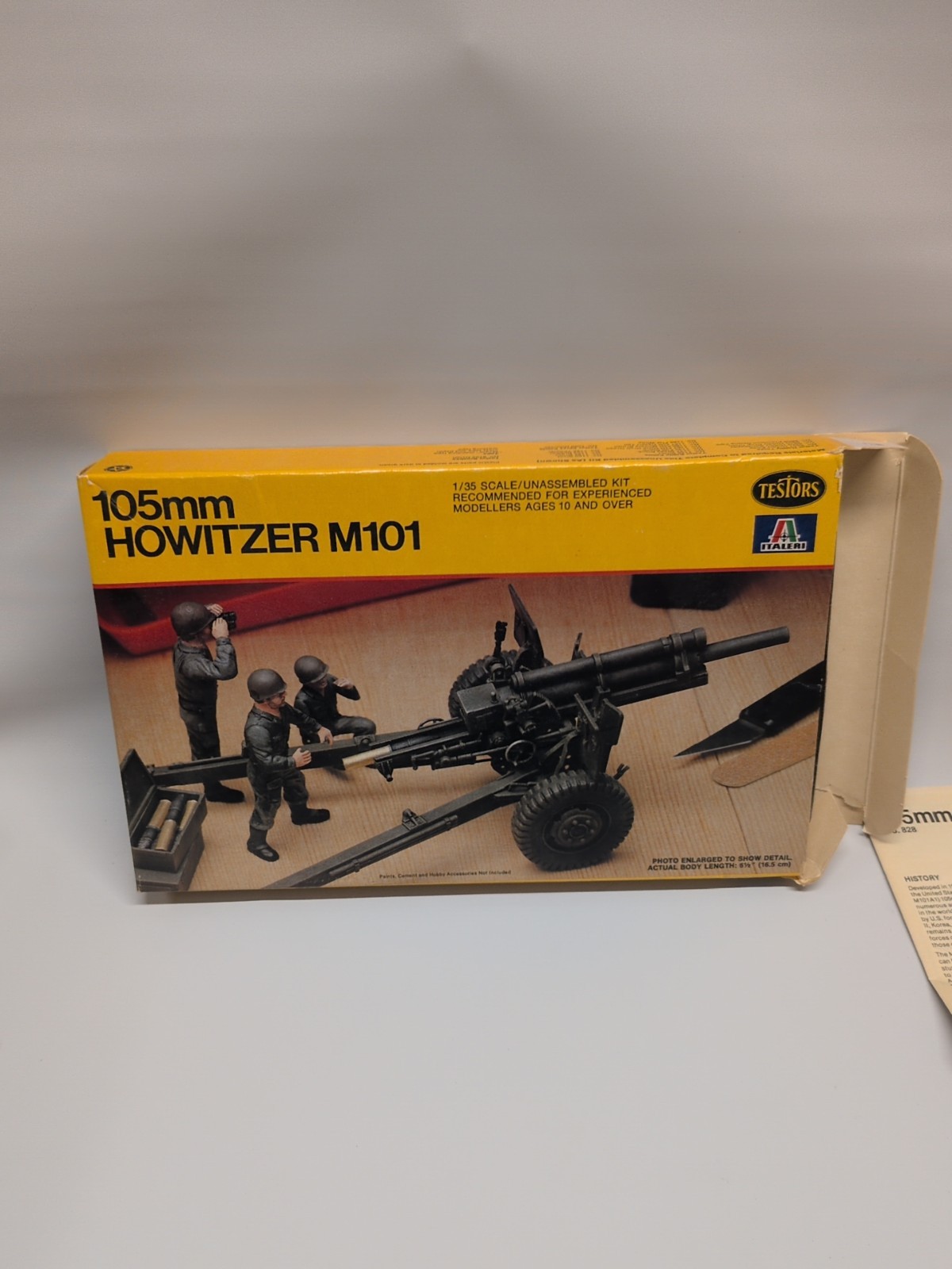 Testors Italeri Kit 828 105mm Howitzer M101 Model Kit New Open Box | eBay