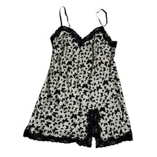 Victoria s Secret Floral Butterfly Satin Slip Nightgown Chemise S Lace