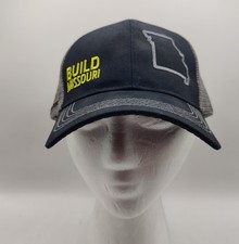 John Deere Build Missouri Black Gray Mesh Snapback Ballcap
