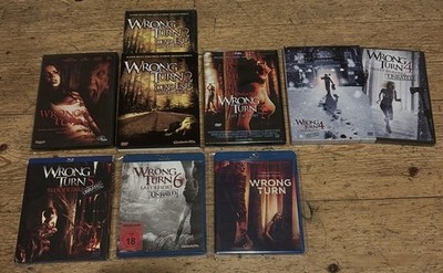 Wrong Turn 1-7 Alle Uncut DVD Blu-Ray Komplett Sammlung Rarität