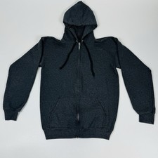 Vintage Tultex Maximum Sweats Full Zip Hoodie Gray USA Made XL 18-20 Blank
