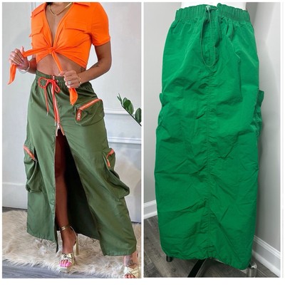  LOVE TREE GREEN DRAWSTRING SKIRT- NWT-MEDIUM  