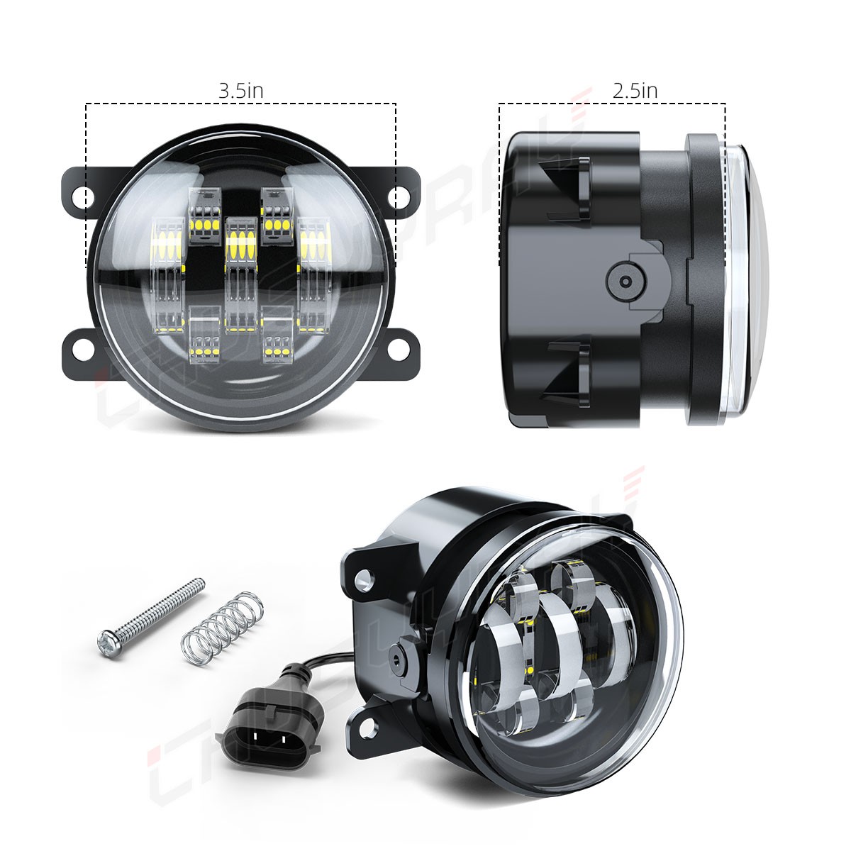 Fog Lights Bumper Lamps LED 2PACK for Nissan Navara D40 Frontier