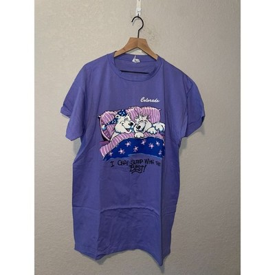 Vintage Colorado Sleeper Shirt Only Sleep With The Best Polar bear Tee 1991 90s