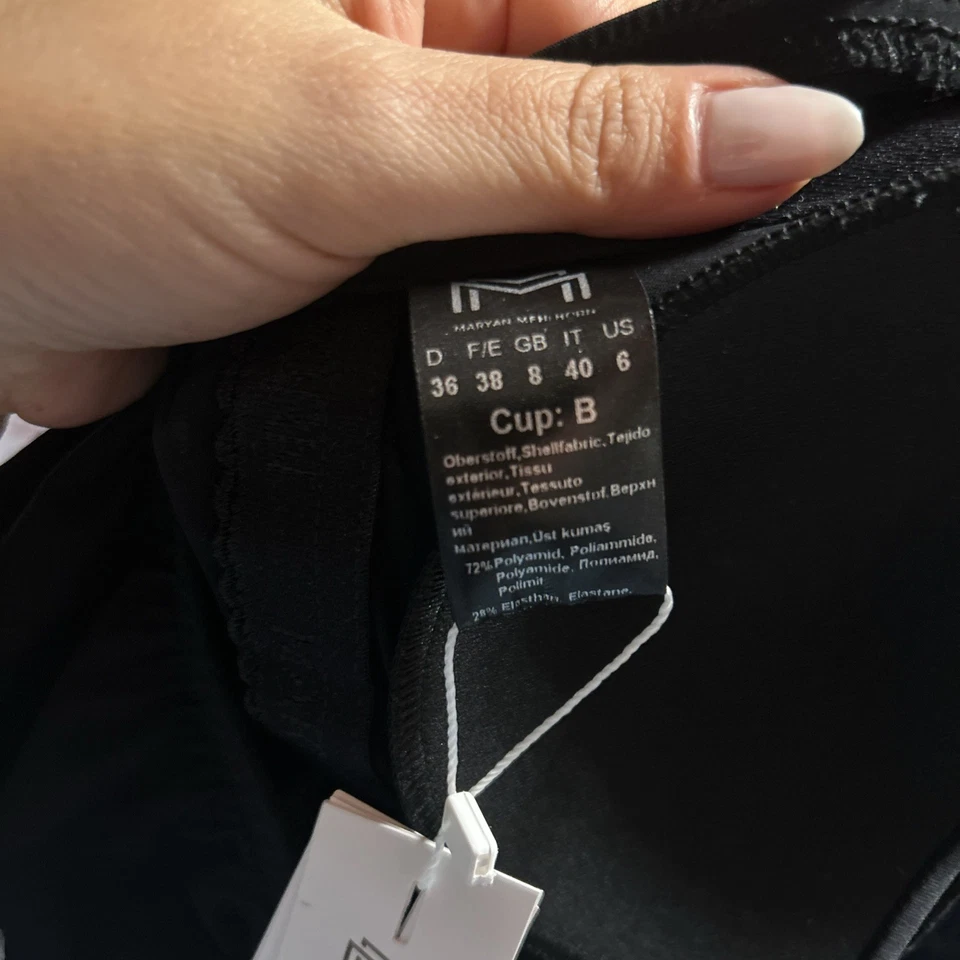 Neu🍀Maryan Mehlhorn Badeanzug Elements Schwarz 36B/IT40B/S - Bild 4 von 4