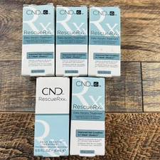 CND Rescue Rxx Daily Keratin Treatment Improve Nail Condition 0.5oz Lot Of 5