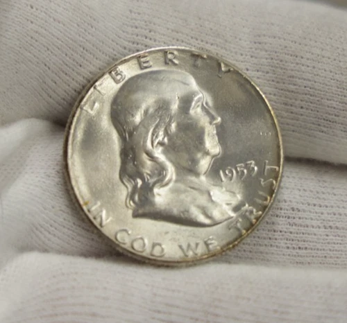 1953 S US Franklin Half 50c Unc