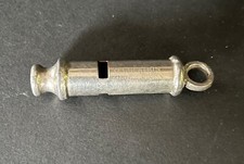 Regulation Police USA Engraved Whistle Silver Plated Brass