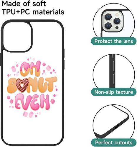 For Apple iPhone SE 11 12 13 14 15 16 Anti scratch Cover Life Better Oh Donut - Picture 19 of 25