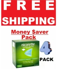 Nicorette Gum 4mg Nicotine FRESHMINT 210 Pieces FRESH MINT-PACK OF 4