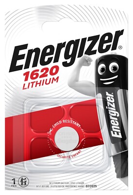 2 x Energizer CR 1620 3V Lithium Batterie Knopfzelle 81mAh im Blister