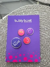 Bubly Burst Selzter Soda Set Of 4 Rare Pins Smiley NEW