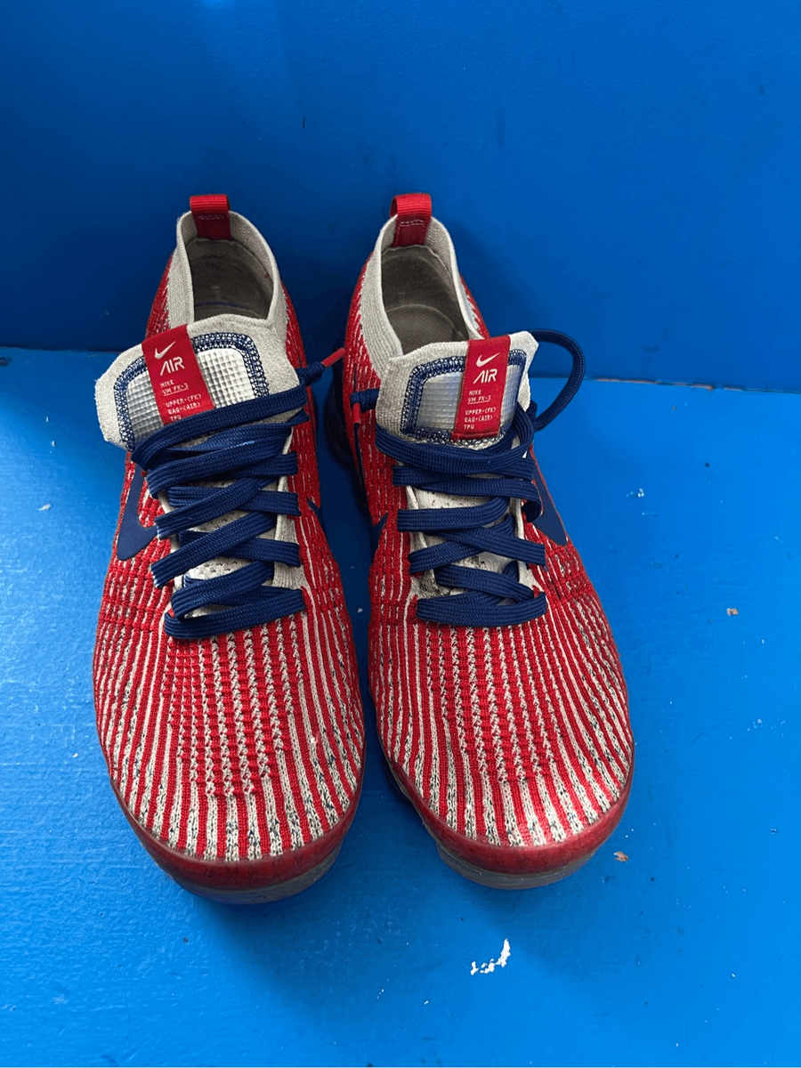 Nike Air VaporMax Flyknit 3 USA” Shoes Red White Blue CW5585  display picture 2
