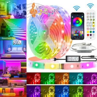 RGB LED Stripe Streifen 5050 SMD Band Licht Lichterkette Lichtschlauch 1m-30m