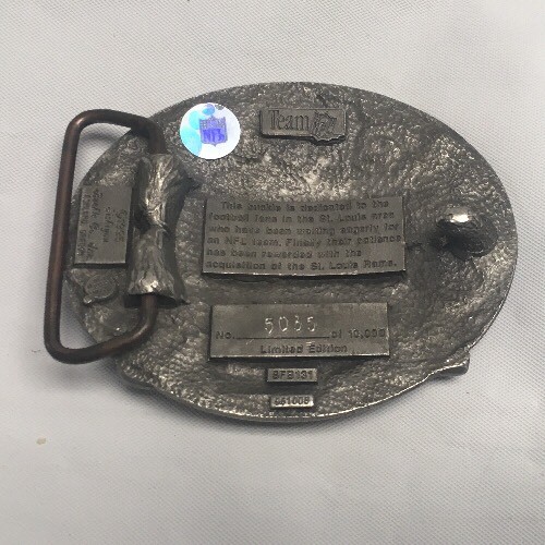 Siskiyou Belt Buckle NFL ST Louis Rams Enameled 1995 Football Team Licensed New - Picture 2 of 2