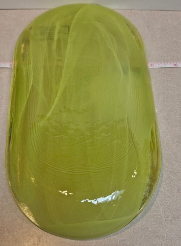 NEW, ArdaCam Swirl Green Glass Serving Platter Handmade in Turkey 11X6X1 Inches - Picture 12 of 12