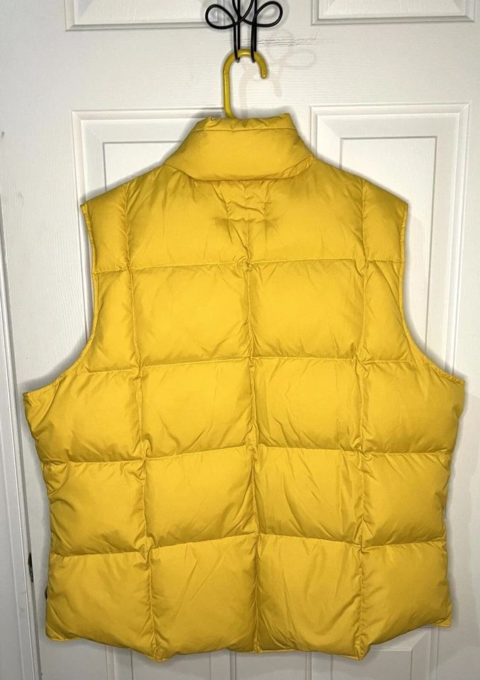 Lands’ End Mujer Amarillo Plumón Aislado A Presión Acolchado Chaleco Chaqueta Con Bolsillos XL Foto 3 de 4