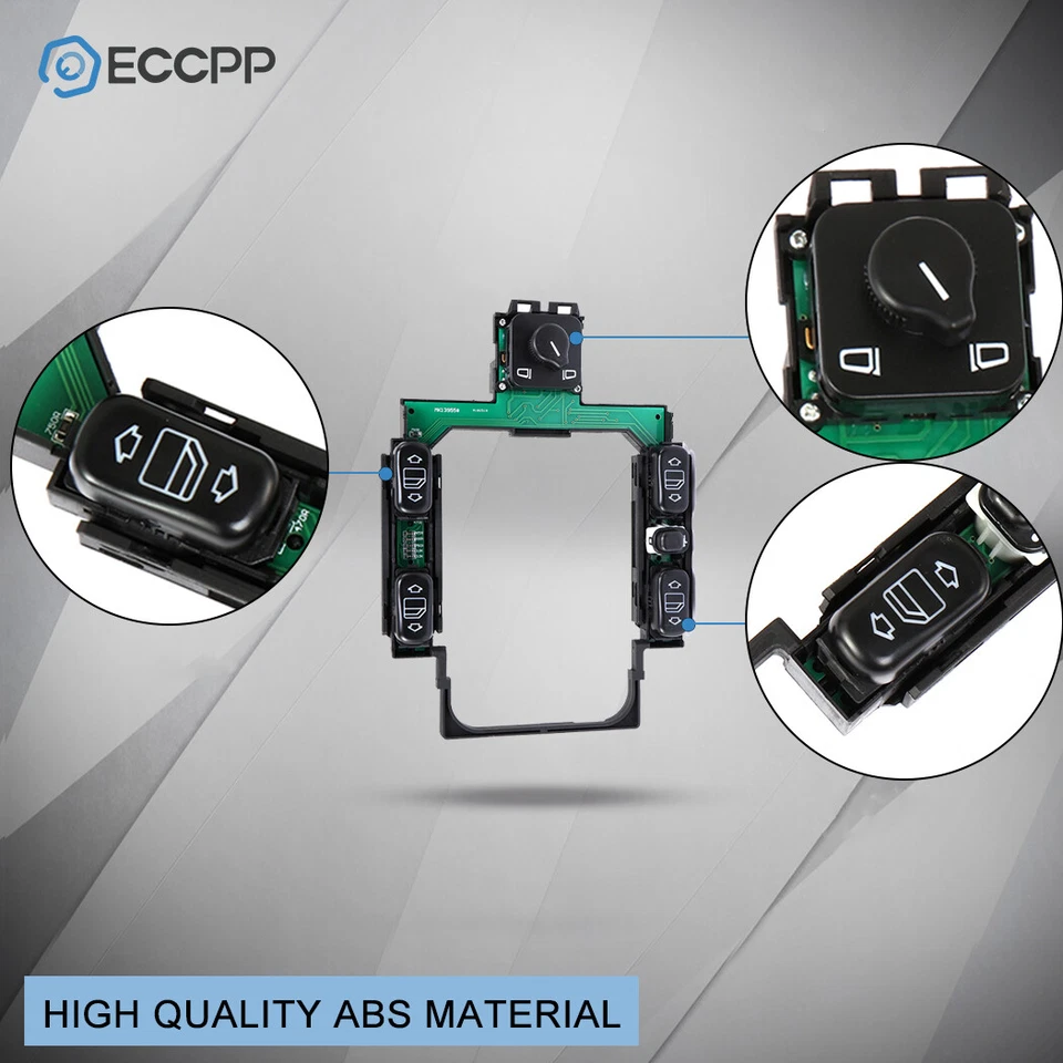 Power Window & Mirror Switch for Mercedes Benz E300 E320 1996 1997 E420 1997 - Image 2 of 4