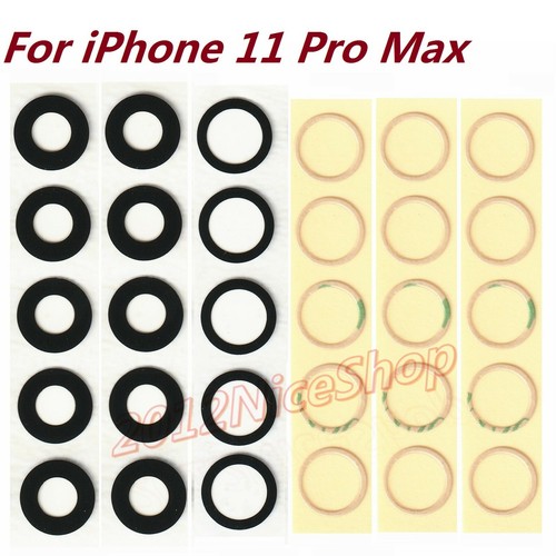 10x OEM Rear Back Camera Lens Glass Ring Cover Adhesive For iPhone 11 11 Pro Max - Picture 12 of 14