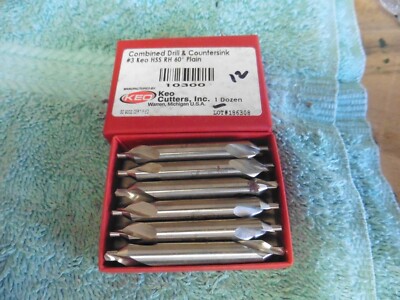 1 KEO 10300 Combined Drill & countersink #3  HSS RH Radius 60degree plain