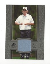 2005 SP SIGNATURE FIRST TEE RC DAVID HEARN PLAYER WORN SHIRT #37