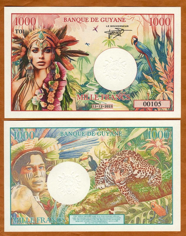 French Guyana, 1000 Francs, 2023 Private Issue Fantasy