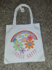 Old East Main Co. "Choose Happy" Tote Bag  New! (Eb29)