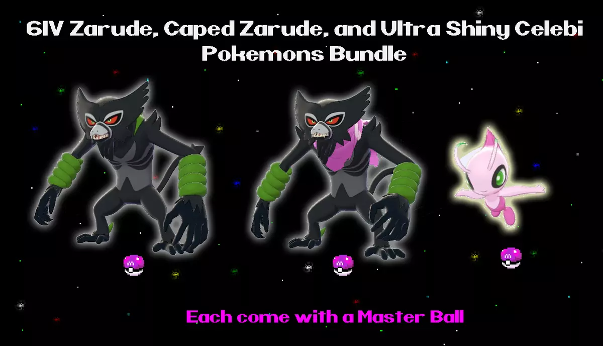 Zarude Dada + Celebi Shiny 6IVs Event - Pokemon Sword & Shield