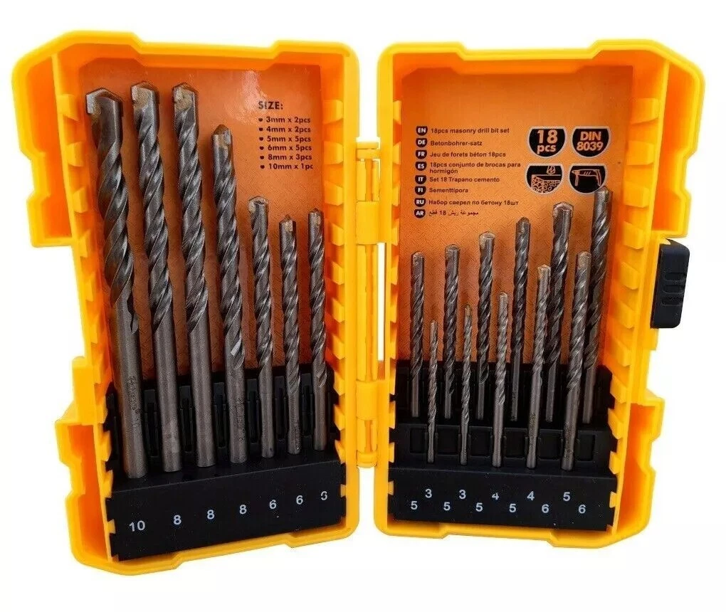Asyduey Set Di Punte Per Trapano Nel Muratura Da 12 Pezzi Set