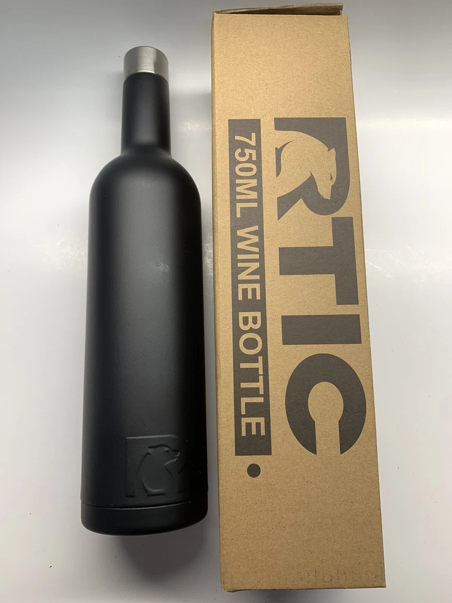 RTIC Insulated, 750ml Wine/Spirits Bottle, Black New with box