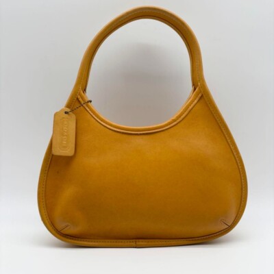 【希少】Rare Old Coach Ergo 9027 Yellow USA COACH Ergo 9027 Hand Shoulder bag Yellow green OLD Vintage